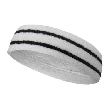 Imagem de Bandana de basquete Couver Long Thick Terry Cloth branca/preta