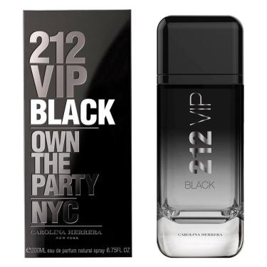 Imagem de Perfume 212 VIP Men Black Masculino Eau de Parfum Aromático Fougère 200ML Carolina Herrera