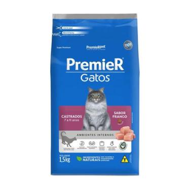 Imagem de Ração Premier Gatos Castrado de 7 a 11 Anos sabor Frango 1,5 Kg - PREM