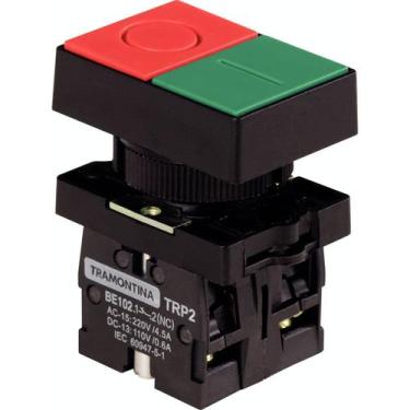 Imagem de Botão Duplo Tramontina TRP2-EL8325 1NA+1NF Base de Plastico
