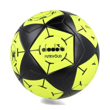 Imagem de Bola Futevôlei Diadora Prothec Elite-R Preta e Amarelo Fluor, Preto, A