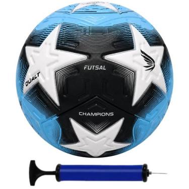 Imagem de Bola de Futebol Futsal Dualt Champions Technofusion + Bomba de ar, Azu