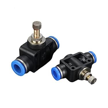 Imagem de 2pcs. SA" Encaixes pneumáticos 4mm a 12mm ODIO Fluxo de gás de tubo de mangueira Ajustar conector de válvula Controlador de velocidade de ar YYDFPIIA (Color : 6mm OD Hose)