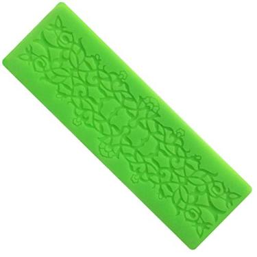 Imagem de Mini Sugarcraft Decoração de Bolo Borda de Renda Fondant Gumpaste Molde de Silicone Molde de Cupcake em Forma de Renda Tapete de Cupcake FLORAL # 263, 6 * 5,2 * 0,2 cm