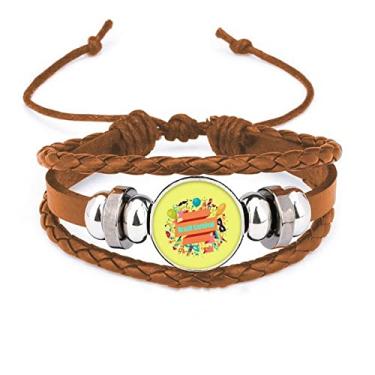 Imagem de un brand Pulseira Explode com fita para entusiastas do carnaval, pulseira de couro, joia