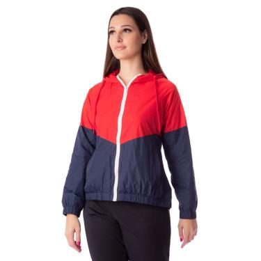 Imagem de Jaqueta Corta Vento Feminina Blue Bay Vermelho/marinho - G