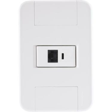 Imagem de Conj 4x2 1 Tomada Telefone Rj11 Tramontina Tablet Branco