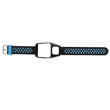 Imagem de Pulseira de relógio TOMTOM Adventure com ajuste gratuito e respirável macio e respirável pulseira de relógio inteligente Preto Azul