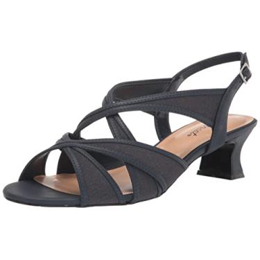 Imagem de Easy Street Sandália feminina Tristen Slingback com salto, Azul marino, 7 Wide