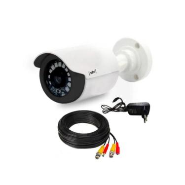 Imagem de Kit Câmera Dome L12 1080P Full Hd - Ip65 Plástico com Cabo e Fonte Vtv