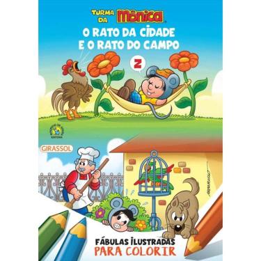 Imagem de Turma Da Monica - Fabulas Ilustradas Para Colorir - O Rato Da Cidade E O Rato Do Campo