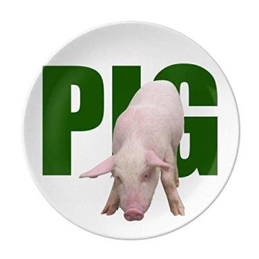 Imagem de Prato decorativo de porcelana para membros, comida de porco, para salver, prato de jantar