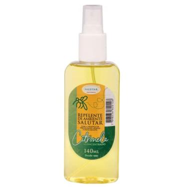 Imagem de Repelente de Citronela Natural Ambiente Moscas Mosquitos Pernilongos 140 ml Spray SALUTAR