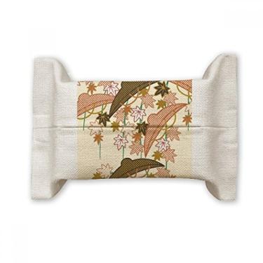 Imagem de Bolsa de linho de algodão com pintura de cultura japonesa marrom