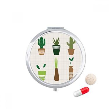 Imagem de Caixa de comprimidos para suculentas de plantas em vaso de cacto, caixa de armazenamento de medicamentos