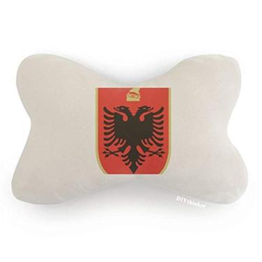 Imagem de DIYthinker Albania Tirana Almofada Nacional Emblema para o Pescoço do Carro Almofada de Apoio de Cabeça