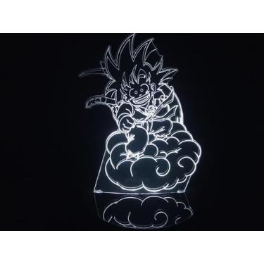 Imagem de Luminária Led 3D Goku Nuvem Dragon Ball Acrílico Abajur - Geeknario