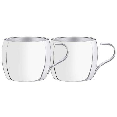 Imagem de Conjunto de Xícaras Inox Tramontina para Chá e Capuccino Acabamento Brilho 2 Peças Tramontina