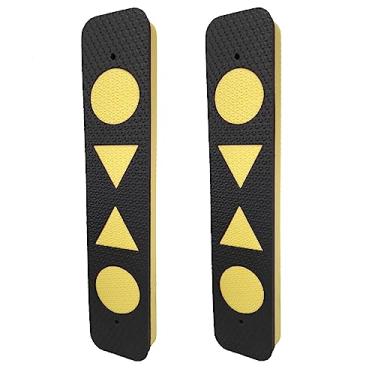 Imagem de 2 Protetores De Parachoque Eva Parede Garagem Auto Adesivos (Preto)