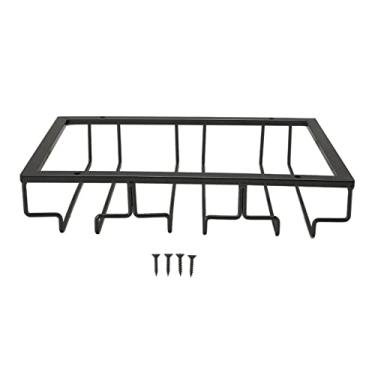 Imagem de QANYEGN Suporte Para Taça De Vinho De Cabeça Para Baixo, Suporte Para Taças De Metal, Suporte Para Taças De Vinho, Suporte Para Taça De Vinho E Suporte Para Bar(Preto)