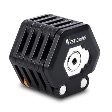 Imagem de WEST BIKING - Cadeado Dobrável Bike Com Chave Codificada Corrente Compacto Resistente Preto Multi-lock