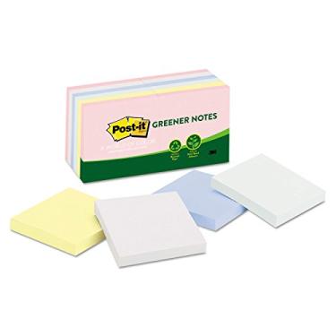 Imagem de 3M 654Rpa Post-it Greener Notes, 3 X 3, 100 Shts/Pad, cores de Helsinque, pacote com 12