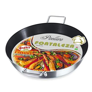 Imagem de Paellera 45 cm Alumínio Fortaleza Preto Interno/Fosco Externo