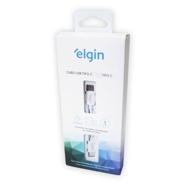 Imagem de Cabo USB-C para USB-C - 1 metro - Branco  - Elgin 46RCTIPOCTPC