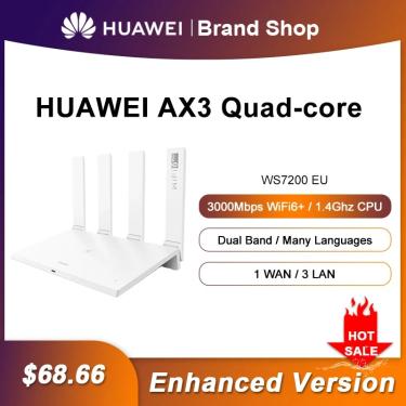 Imagem de Huawei-AX3 PRO Roteador WiFi Sem Fio  Amplificador de Sinal  Original  Quad Core  6  3000 Mbps