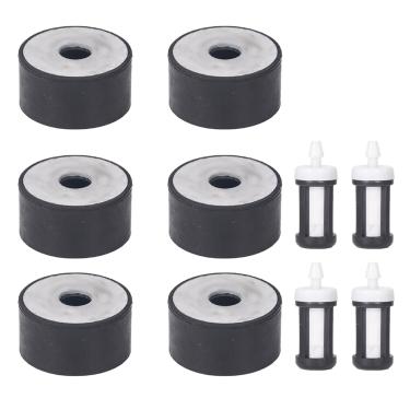 Imagem de Mikatesi 6 peças TS420 Kit de pés de borracha de serra de corte com filtro de combustível compatível com Stihl TS410 TS420 TS480i TS510i TS510 TS700 TS760 TS800 substitui peças OEM 4205-790-9300 4205