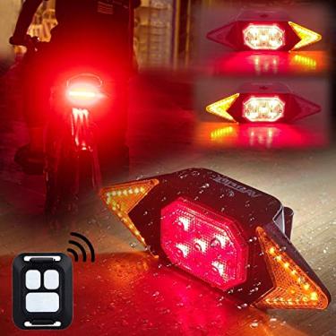 Imagem de Melhor luz de direção de bicicleta recarregável para bicicleta à prova d'água 2022 indicadores de bicicleta mais brilhantes para guidão, selim traseiro, suporte de carga