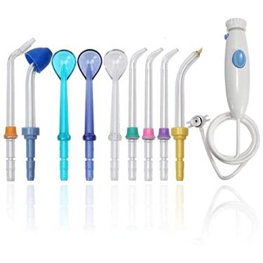 Imagem de Replacement Water Flosser Handle + 9pcs Oral Irrigator Nozzle Tips Oral Irrigator Accessories for Water Pick WP-100 WP-300