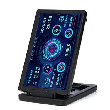 Imagem de Yunseity Mini tela IPS USB de 5 polegadas, AIDA64 PC CPU RAM HDD data monitor de temperatura, horizontal e vertical, fácil comutação de painel de sensor de PC, design faça você mesmo
