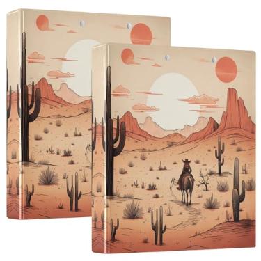 Imagem de Fichários de caderno de recortes estilo western jeans laranja de 2,5 cm, fichários de caderno de 3 anéis com capa de bolso, pacote com 1/2, fichário de escritório, 200 folhas