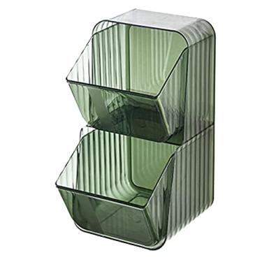 Imagem de Organizador do Saco de chá, Organizador Plástico do Pacote para Lanches Sacos de chá café Cosméticos Batom Armazenamento para Cozinha Despensa Banheiro Armário (Verde Transparente)