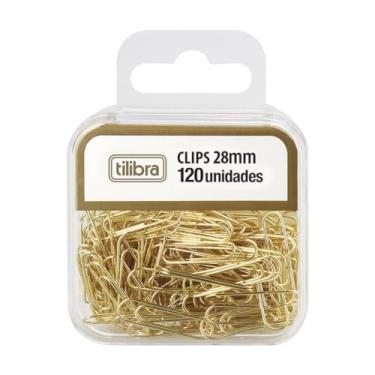 Imagem de CLIPS 28MM 120UN DOURADO TILIBRA 178