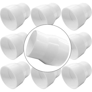 Imagem de YSIL 10 peças de soquete adaptador de acoplamento redutor de PVC 3/10.2 cm x 1/5.1 cm x encaixes de tubulação, Schedule 40 conectores de soquete deslizante de tubo de PVC DWV para conexão de tubulação