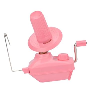 Imagem de Dynwave Enrolador de fio operado manualmente, máquina enroladora de lã, compacto, multiuso, faça você mesmo, doméstico, conveniente, manual, enrolador de, ROSA