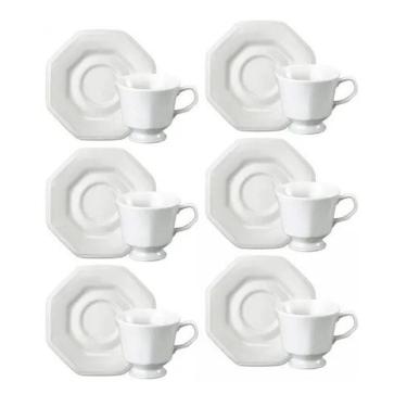 Imagem de Conjunto de Xícara de Café com Pires 06 Peças Prisma Schmidt