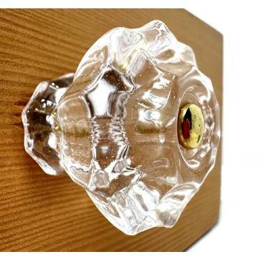 Imagem de Rousso USA Puxador de gaveta (latão polshed, vidro cristalino)