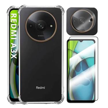 Imagem de COMBO Película 9D Cerâmica + Capa Anti-Impacto + Pelicula Câmera Para Redmi A3x (Tela 6.71") - C7 Company
