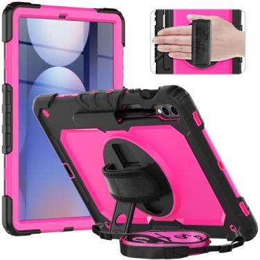 Imagem de Timecity Capa para tablet Samsung Galaxy Tab S10 Plus/S9 FE Plus/S9 Plus 5G de 12,4 polegadas - Capa protetora resistente com protetor de tela, suporte, alça de ombro e suporte para caneta S, adequada