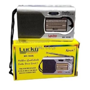 Imagem de Mini Rádio Am/fm De Bolso Portatil P2 MK 822e - dfjn