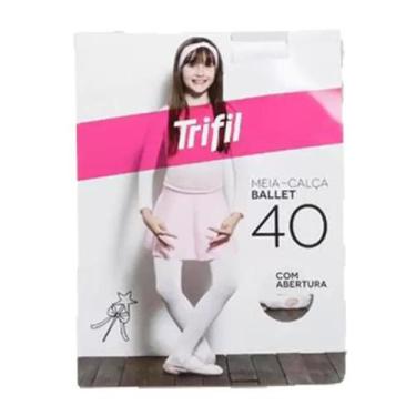 Imagem de Meia Calça Infantil Trifil Ballet/jazz Fio 40 Rosa Com Abertura, Rosa,