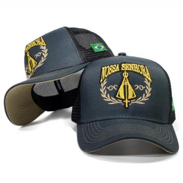 Imagem de Boné Nossa Senhora Aparecida Trucker Telinha Ajustável Varias Cores Mo