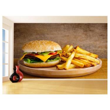 Imagem de Papel De Parede 3D Alimentos Lanches Artesanais 3,5M Al431 - Você Deco
