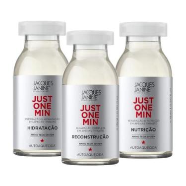 Imagem de Kit Jacques Janine Just One Min Ação Imediata 3 Ampolas Cronograma Cap