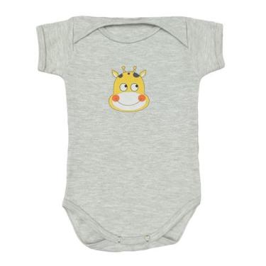 Imagem de Body Manga Curta Girafa Bebê  - Mellane Baby, Mescla gelo, P