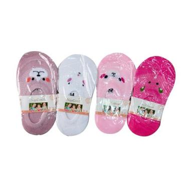 Imagem de Kit 02 Pares Meia Sapatilha Infantil Menina Kids Quentinha conforto Br