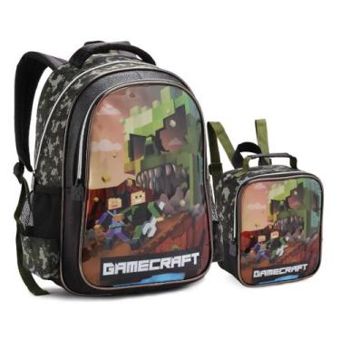 Imagem de Kit Mochila e Lancheira Creche Infantil Gamecraft - Denlex